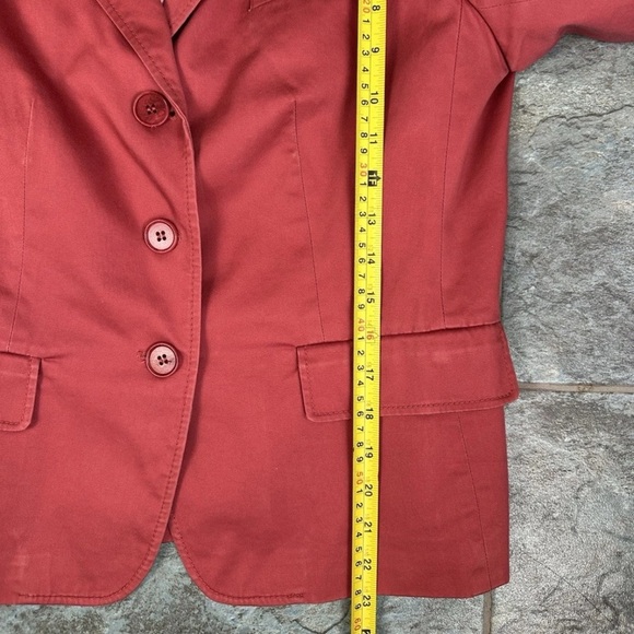 Talbots Women's Blazer Sz 8 Rose Pink Lined Cotton Suit 3 Buttons Preppy Career - Picture 7 of 7